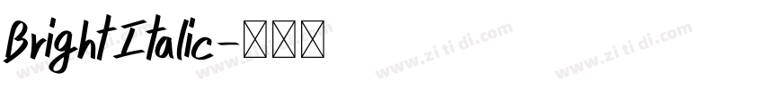 Bright Italic字体转换 Bright Italic字体转换
